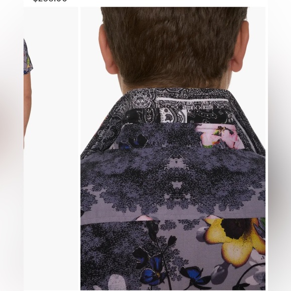 NWT Robert Graham Langham Floral Short Sleeve Button-Up Shirt - Picture 5 of 6